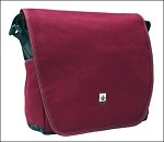 schoudertas groot, hennep, biologisch katoen en tarpaulin, rood
